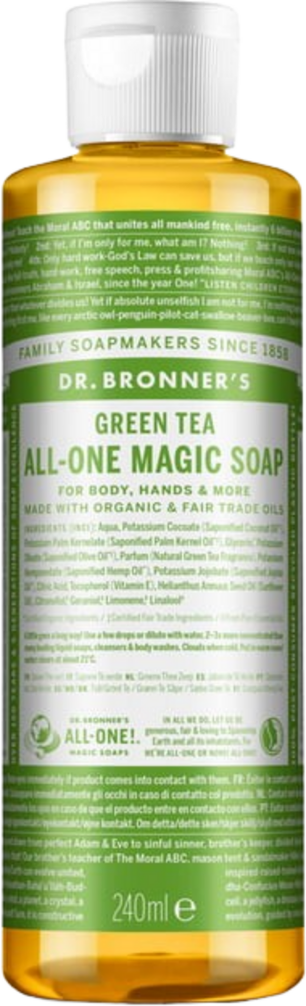 Dr. Bronner's 18in1 Naturseife Grüner Tee - 240 ml