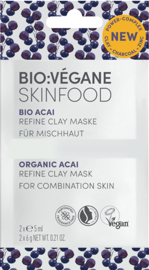 BIO:VÉGANE Bio-Acai Refine Clay Maske - 10 ml