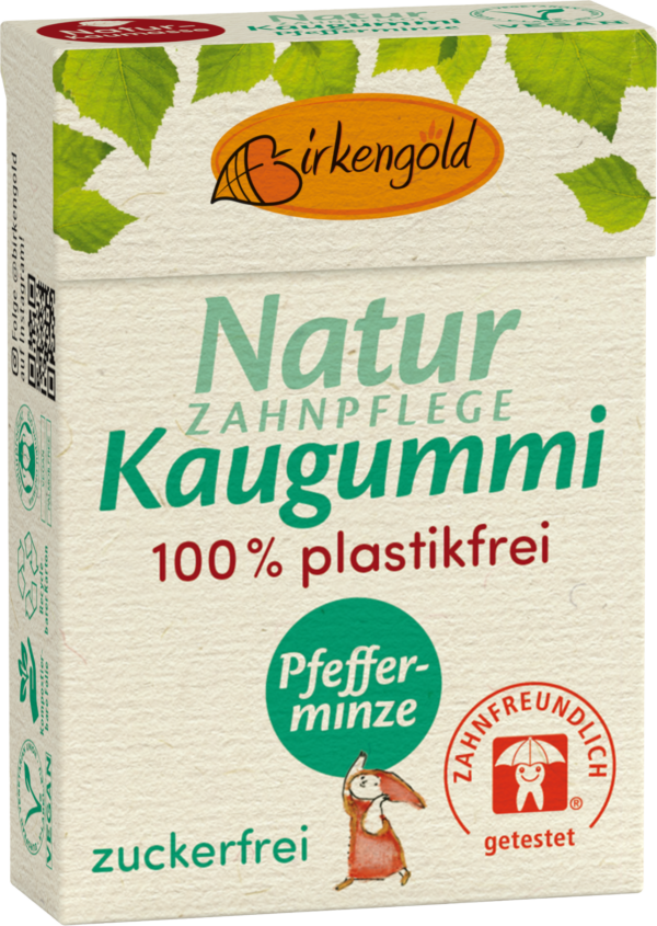 Birkengold Natur Kaugummi - Pfefferminze