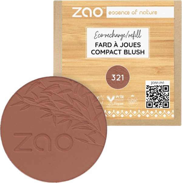 ZAO Refill Compact Blush - 321 Brown Orange