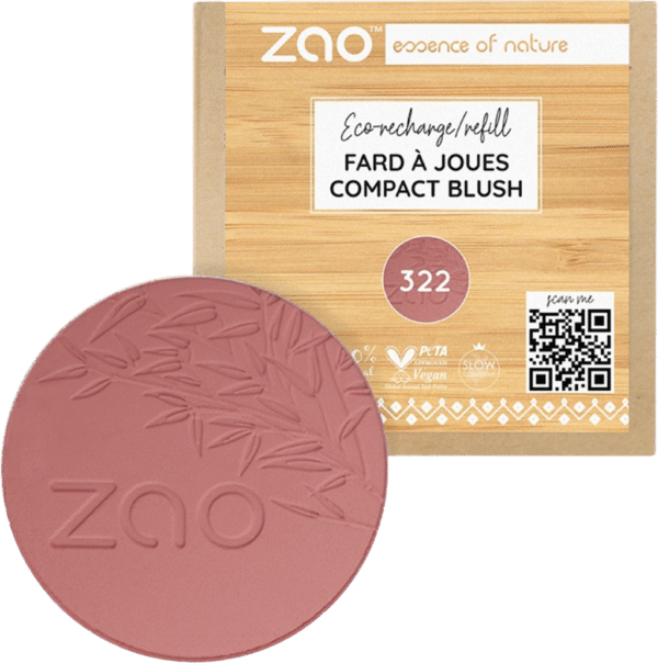 ZAO Refill Compact Blush - 322 Brown Pink