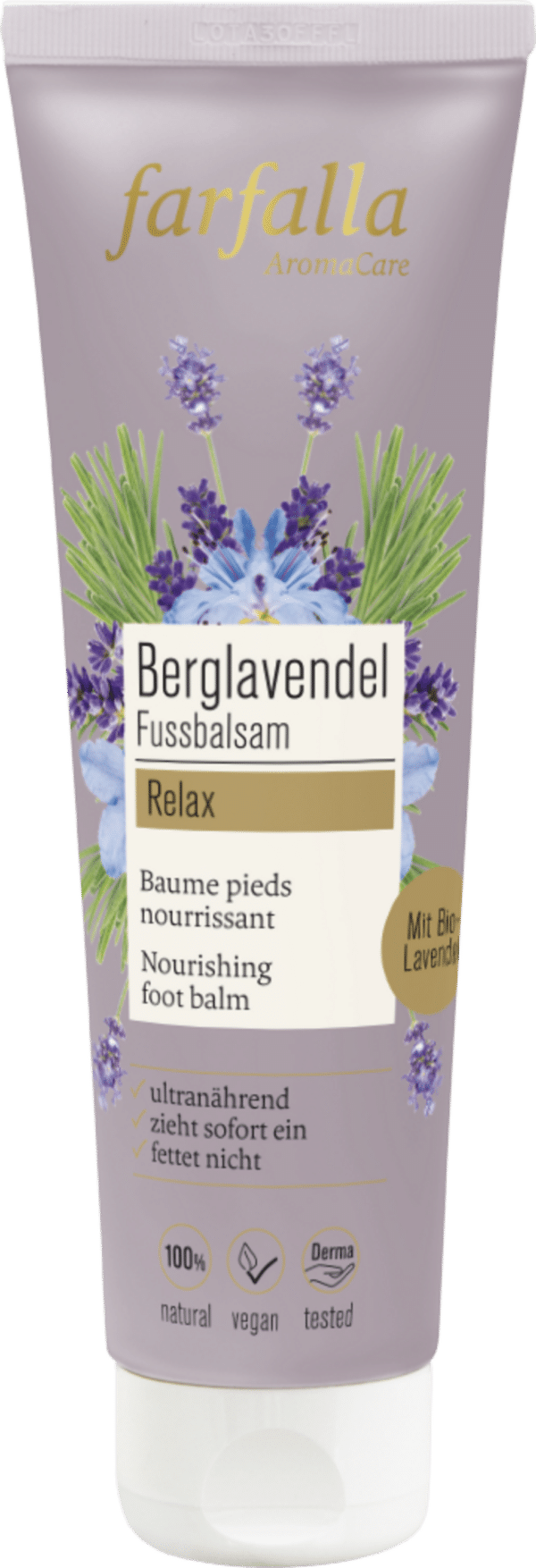 farfalla Berglavendel Relax Fussbalsam - 75 ml