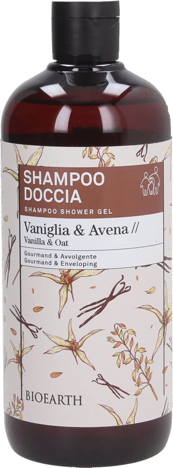 BIOEARTH Family 2in1 Shampoo & Duschgel Vanille & Hafer - 500 ml