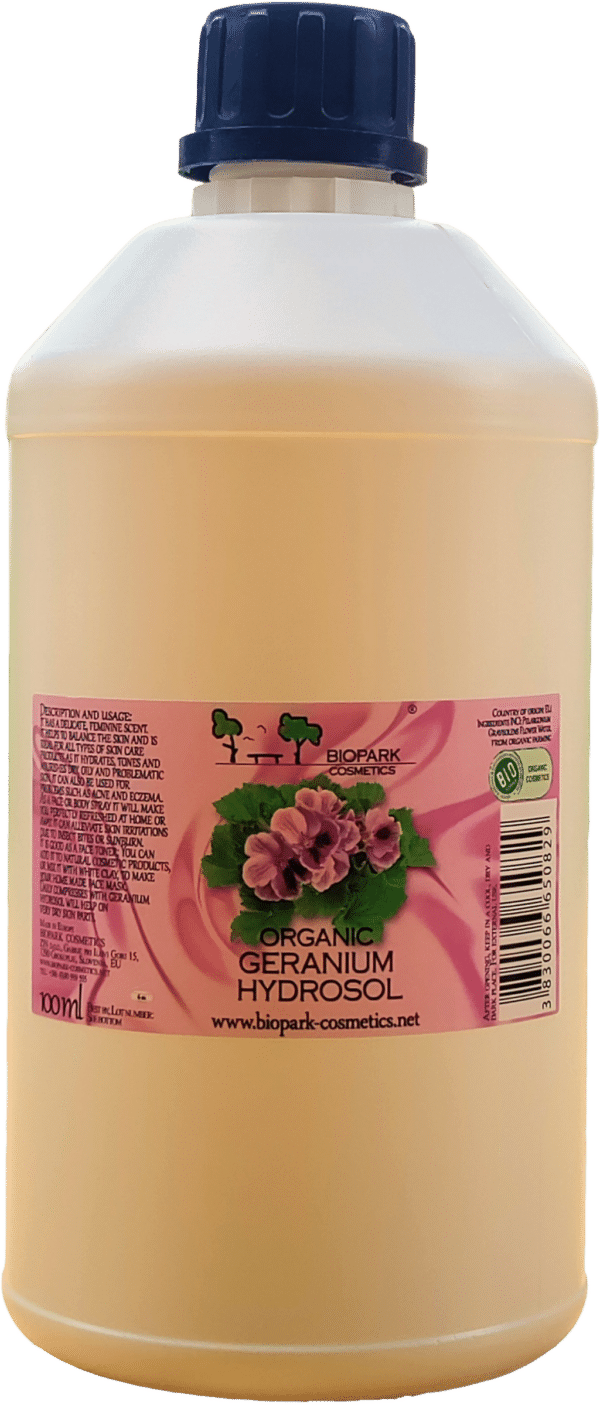 Biopark Cosmetics Organic Geranium Hydrosol - 1 l