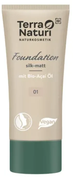 Terra Naturi Silk Matt Foundation - 01 - ivory