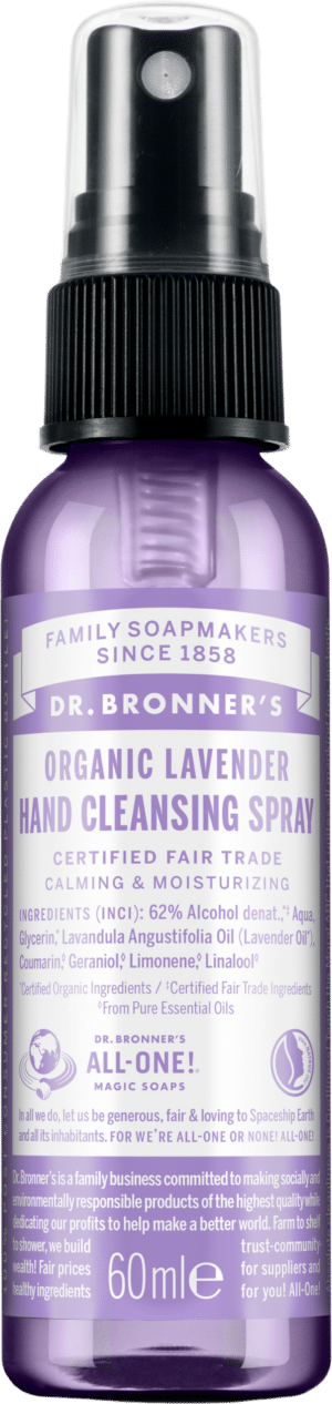 Dr. Bronner's Handhygiene Spray Bio-Lavendel - 60 ml