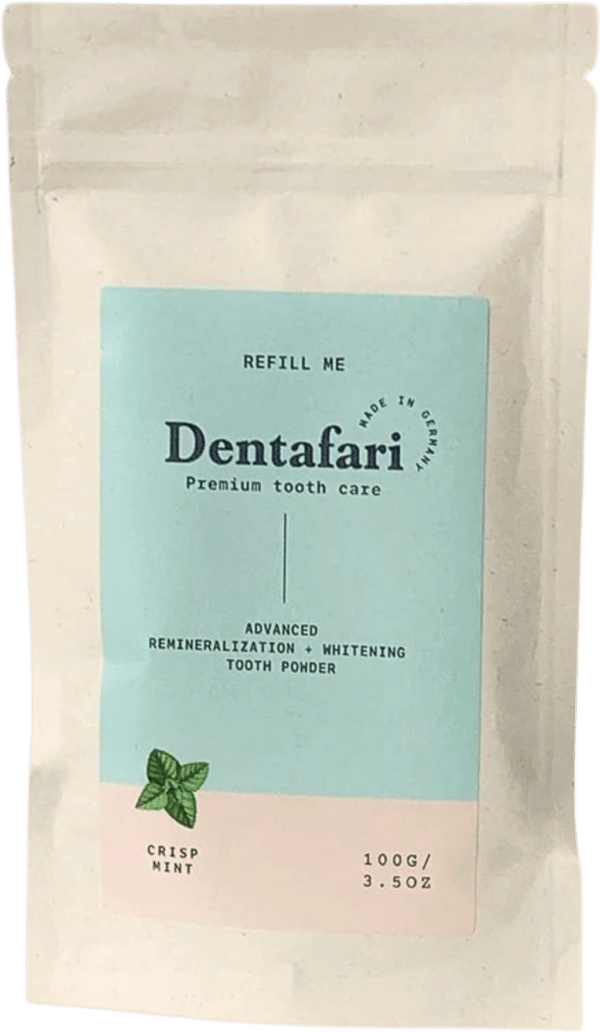 Dentafari Zahnpulver Crisp Mint mit Probiotika - Refill (100g)