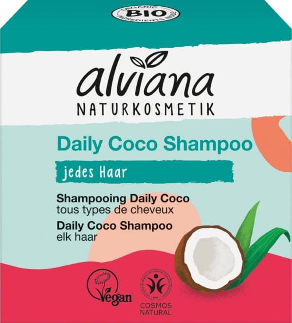 alviana Naturkosmetik Festes Shampoo Bio-Kokos & Bio-Arganöl - 60 g