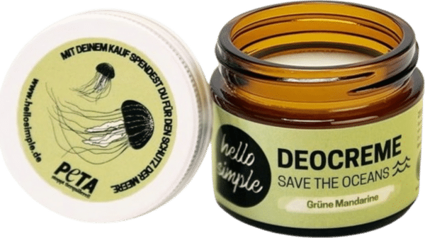 hello simple "Save the Oceans" Deocreme Grüne Mandarine - 50 g