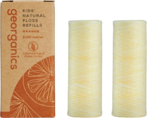 georganics Dental Floss Sweet Orange - 100 m Refill