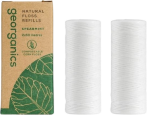 georganics Dental Floss Spearmint - 100 m Refill