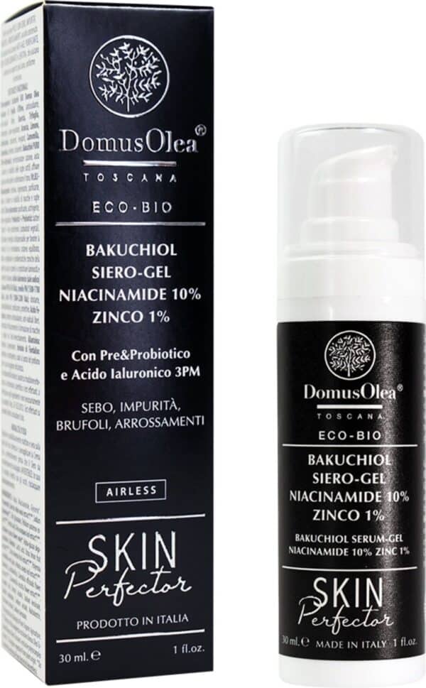 Domus Olea Toscana Skin Perfector Bakuchiol Gel-Serum Niacinamid 10% & Zink 1% - 30 ml