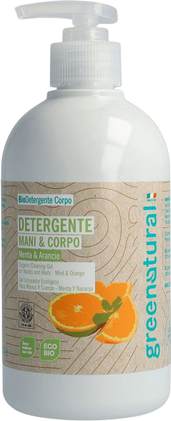 greenatural Milde Flüssigseife Minze & Orange - 500 ml