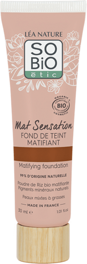 LÉA NATURE SO BiO étic Mat Sensation Mattierende Foundation - 40 Noisette