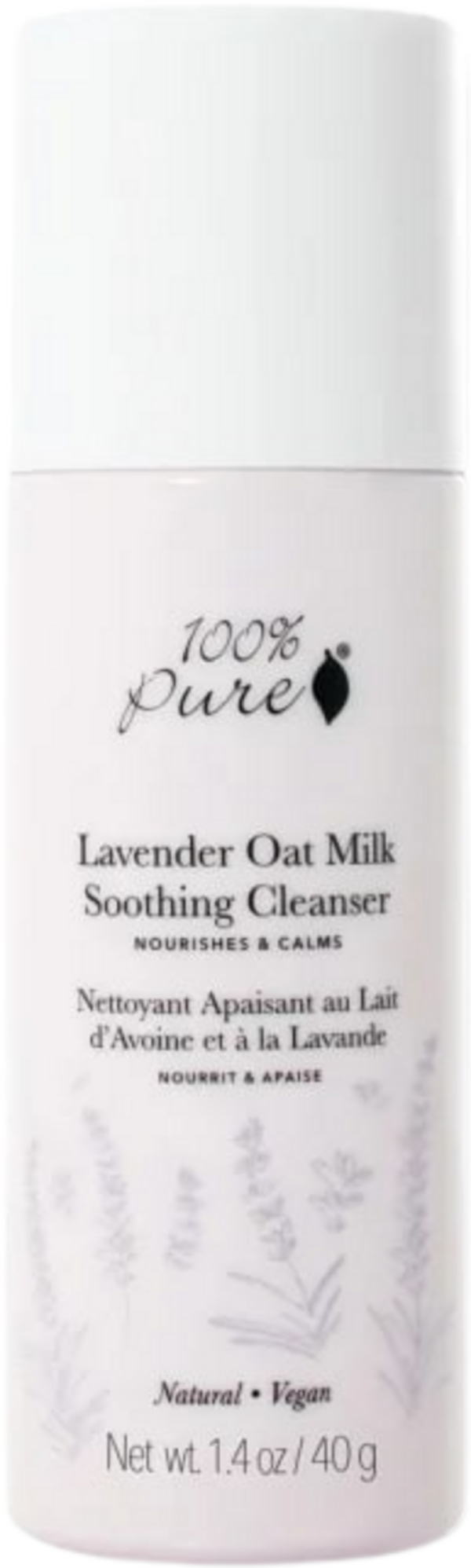 100% Pure Lavender Oat Milk Soothing Cleanser - 40 g