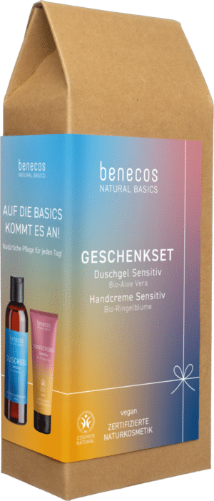 benecos Natural Basics Geschenkset Sensitiv - Duschgel & Handcreme - 1 Set