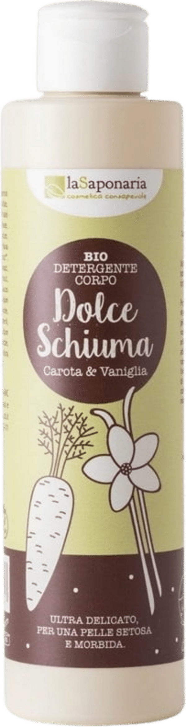 La Saponaria Dolce Schiuma - Vanille & Karotte Duschgel - 200 ml