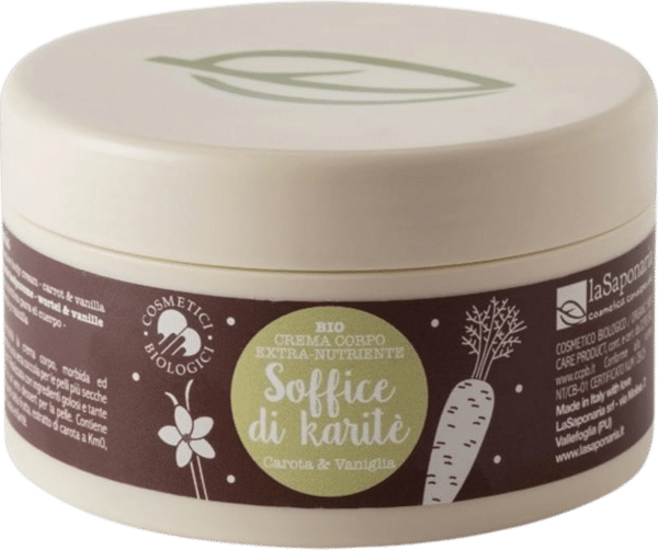 La Saponaria Soffice di Karité - Karotte & Vanille Nährende Körpercreme - 180 ml