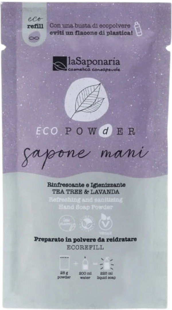 EcoPowder Refill Handseife Teebaum & Lavendel - 25 g