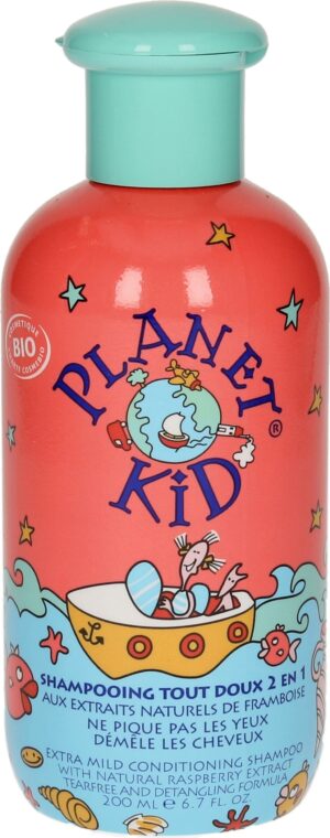 Planet Kid 2in1 Tangle Free Raspberry Shampoo - 200 ml