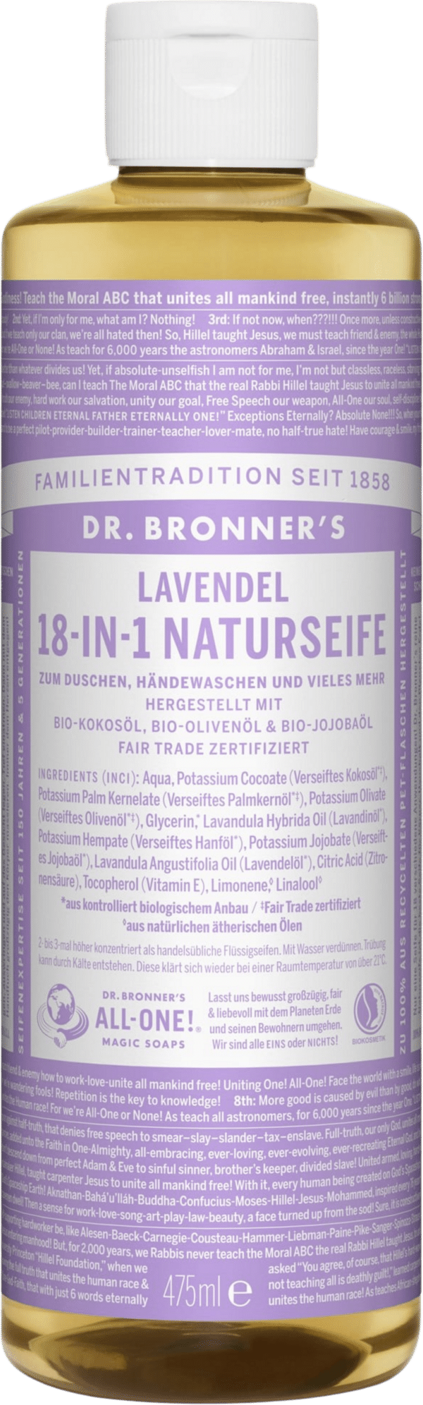 Dr. Bronner's 18in1 Naturseife Lavendel - 475 ml