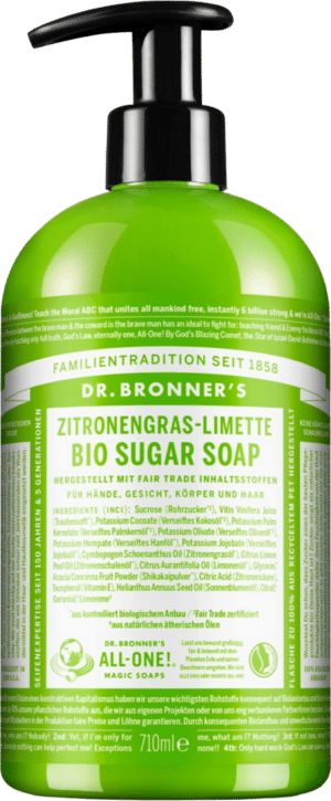 Dr. Bronner's Zitronengras-Limette Sugar Soap - 710 ml