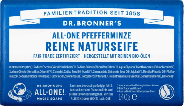 Dr. Bronner's Bar Soap Pfefferminze - 140 g