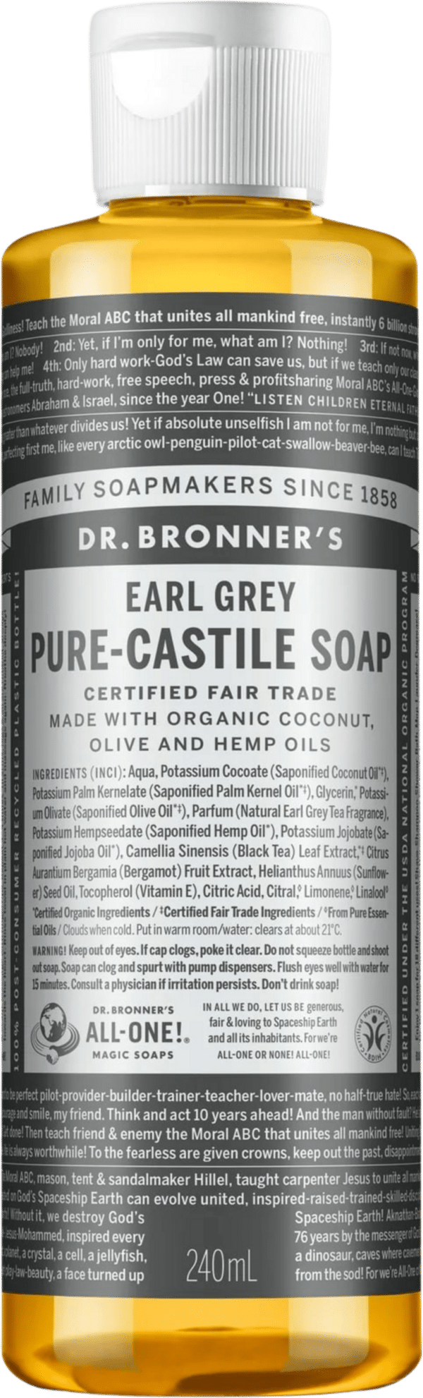 Dr. Bronner's 18in1 Naturseife Earl Grey - 240 ml