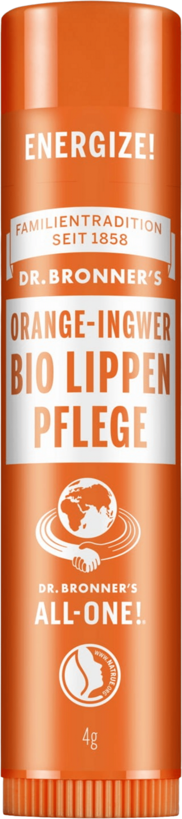 Dr. Bronner's Lip Balm Orange Ingwer - 4 g