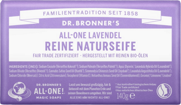 Dr. Bronner's Bar Soap Lavendel - 140 g