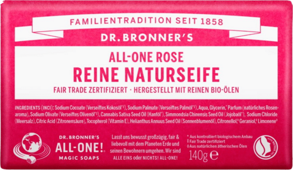 Dr. Bronner's Bar Soap Rose - 140 g