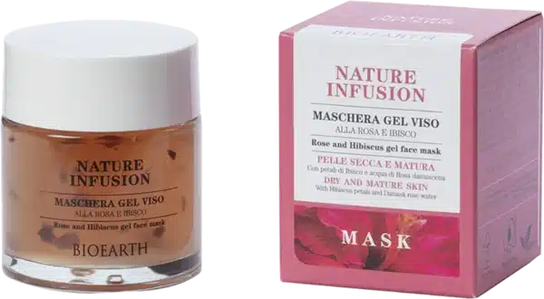 BIOEARTH NATURE INFUSION Gelmaske Rose & Hibiskus - 100 ml