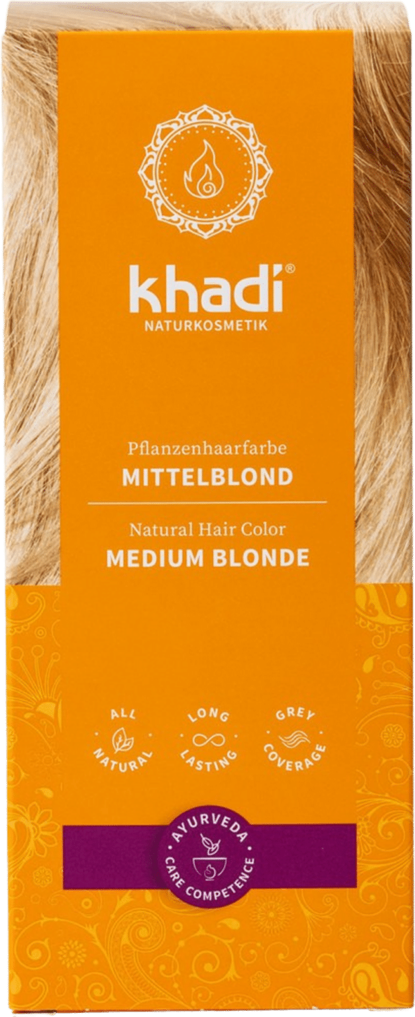 Khadi® Pflanzenhaarfarbe Mittelblond - 100 g