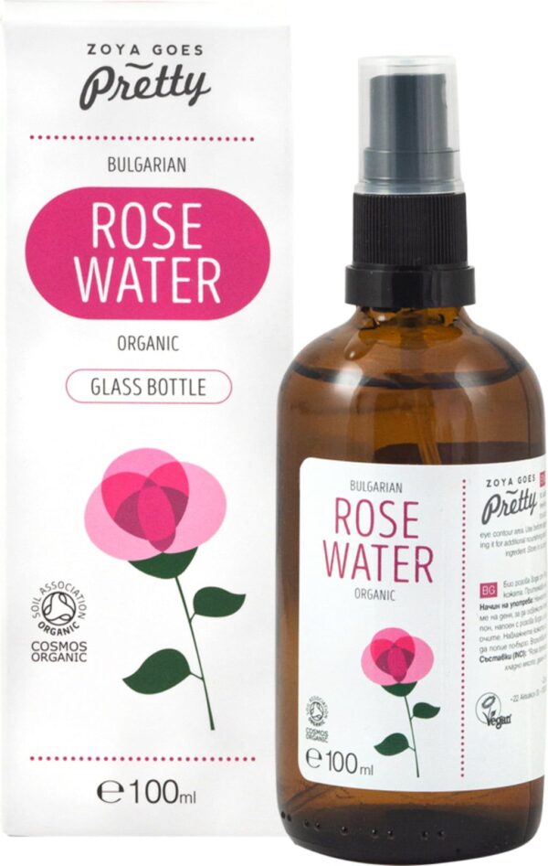 Zoya goes pretty Organic Bulgarian Rose Water Glass Bottle - 100 ml