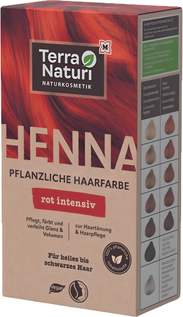 Terra Naturi Henna Pflanzenhaarfarbe Rot Intensiv - 100 g