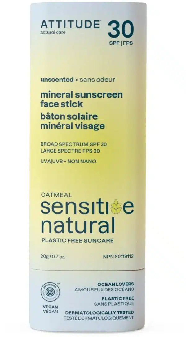 ATTITUDE Oatmeal Sensitive Sunscreen Face Stick SPF 30 - 20 g