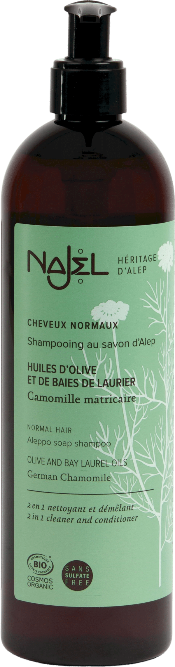 Najel Aleppo-Seife Shampoo für normales Haar - 500 ml