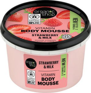 Organic Shop Vitamin Body Mousse Strawberry & Milk - 250 ml