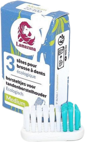 Lamazuna Zahnbürsten-Wechselköpfe Mittel - 1 Pkg