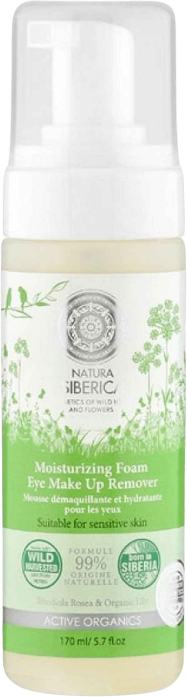 Natura Siberica Moisturizing Foam Eye Make Up Remover - 170 ml