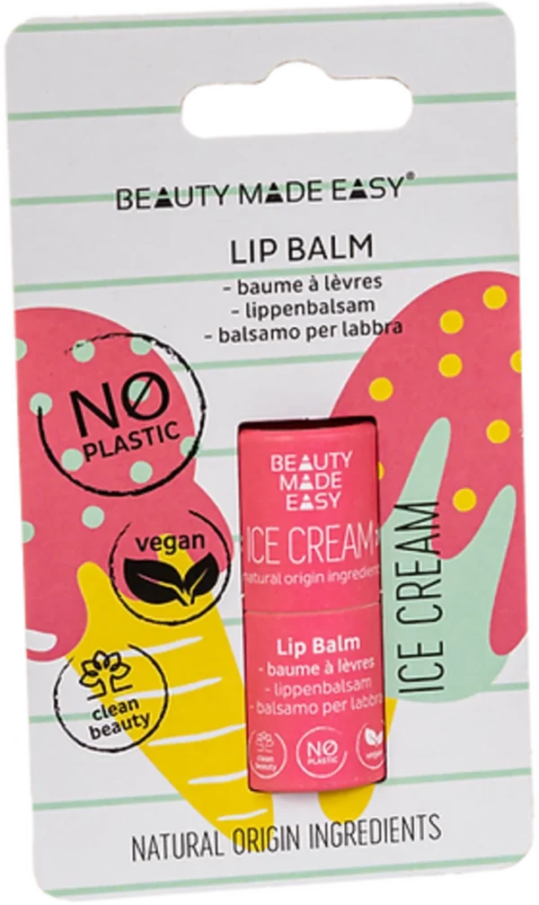 BEAUTY MADE EASY Paper Tube Lip Balm Summertime - Ice Cream