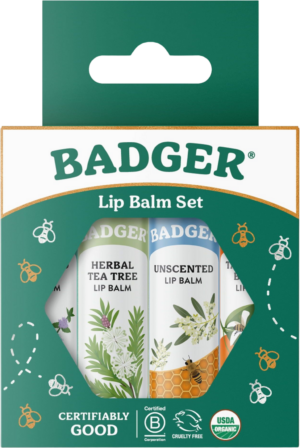 Badger Balm Classic Lipstick Set Green - 1 Set