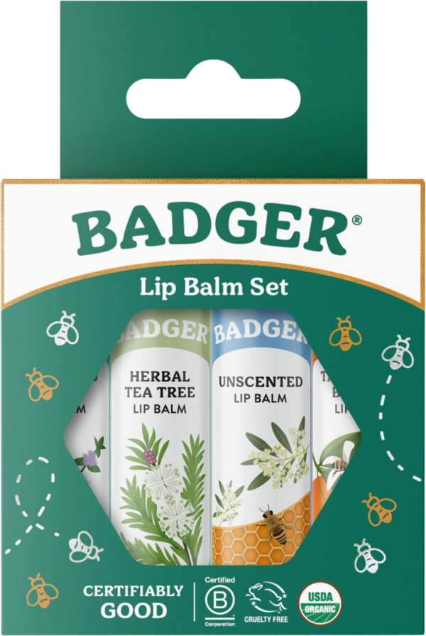 Badger Balm Classic Lipstick Set Green - 1 Set