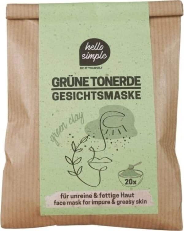 hello simple Zero Waste Gesichtsmaske Grüne Tonerde - 120 g