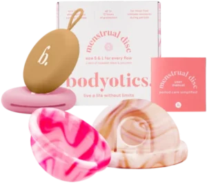 bodyotics Deluxe Soft Menstruationsscheibe - Beige & Pink