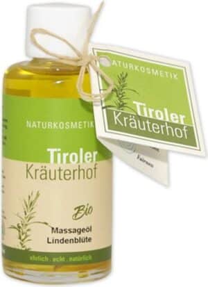 Tiroler Kräuterhof Bio Lindenblüten Massageöl - 100 ml