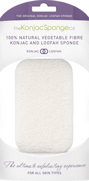 100% Natural Vegetable Fibre Konjac & Loofah Sponge - 1 Stück