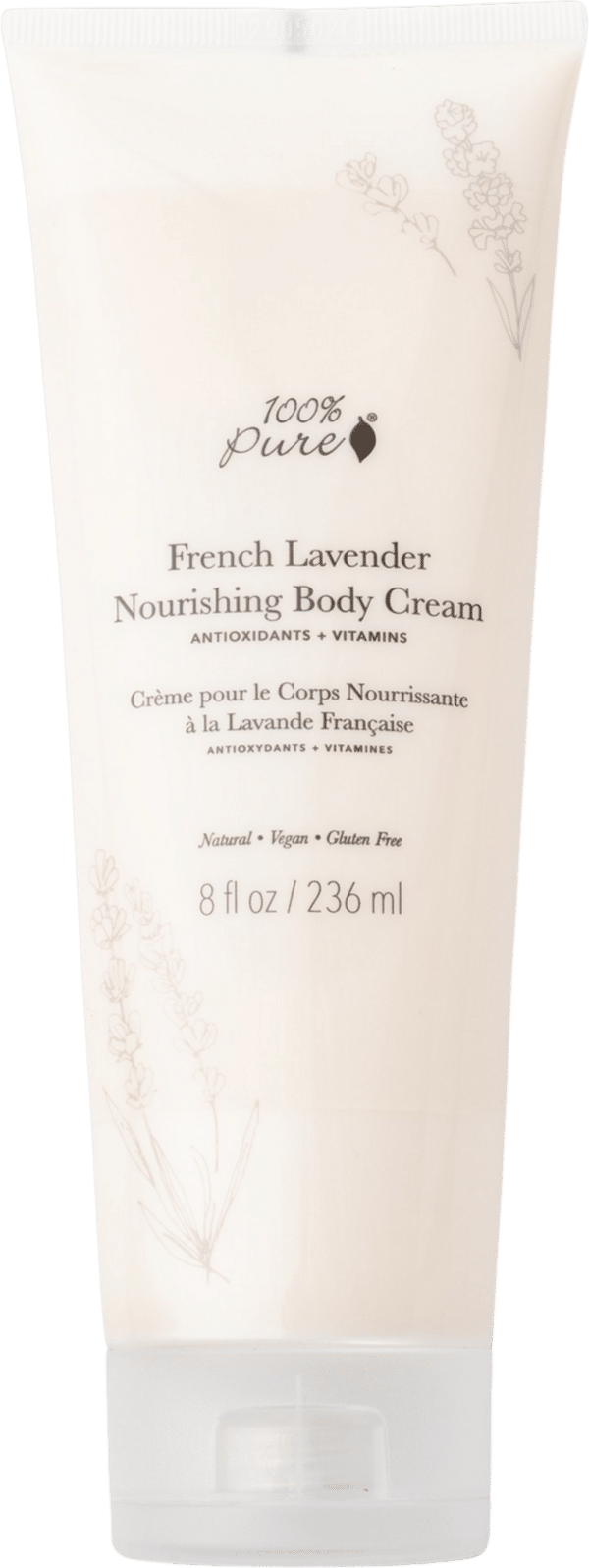 100% Pure Nourishing Body Cream - French Lavender