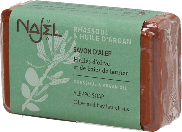 Najel Aleppo-Seife mit Arganöl & Rhassoul - 100 g