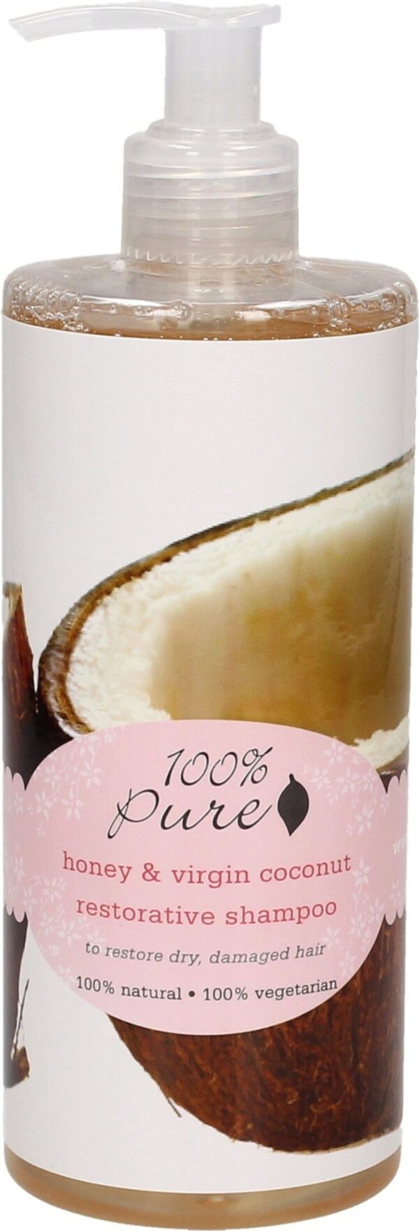 100% Pure Honey & Virgin Coconut Restorative Shampoo - 390 ml